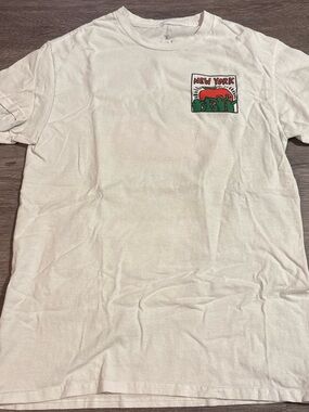 Keith Haring White T-Shirt with Red & Green New York Graphic